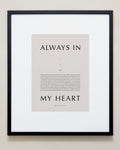 Bryan Anthonys Home Decor Purposeful Prints Always In My Heart Iconic Framed Print Tan Art With Black Frame 20x24