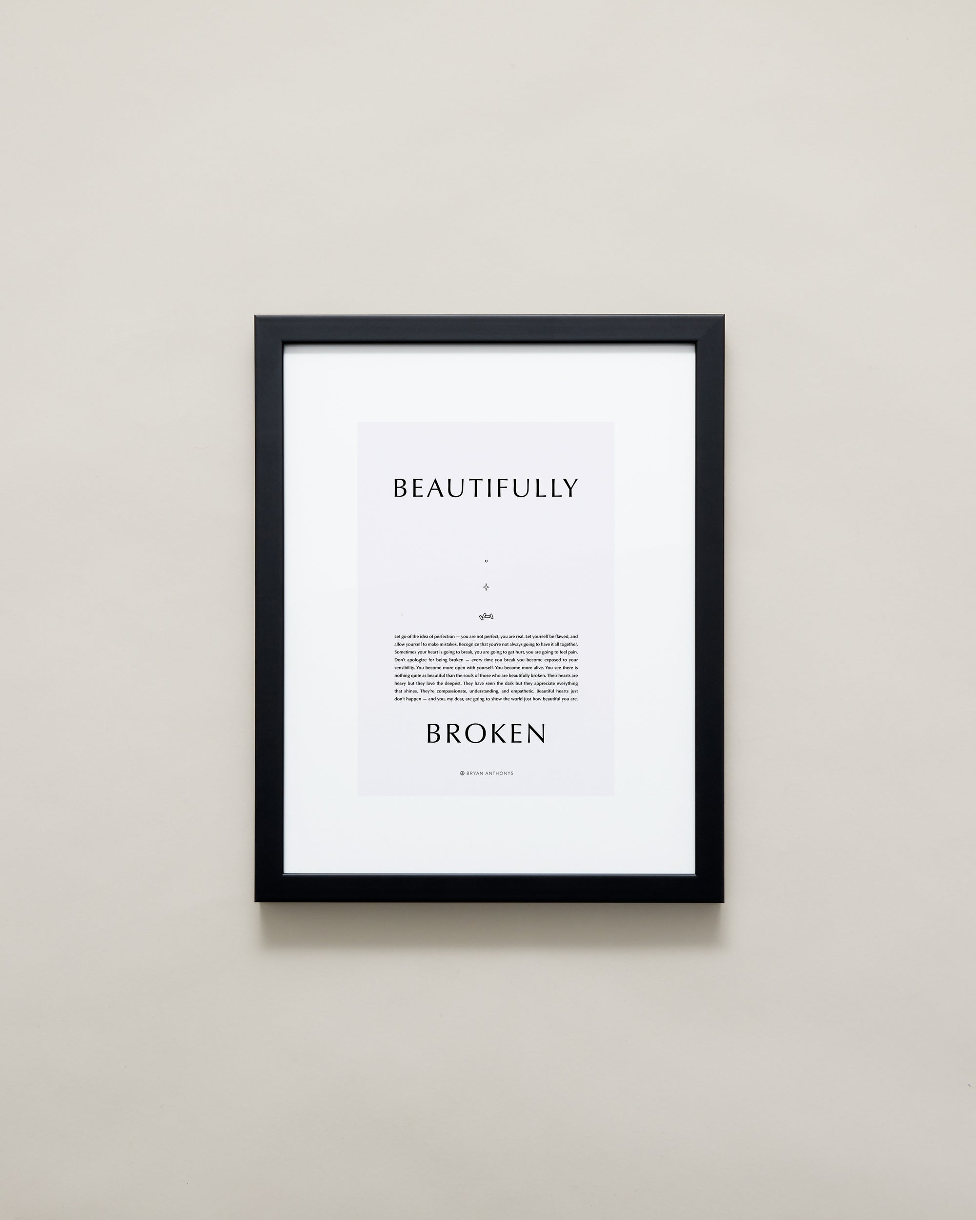 Beautifully Broken Iconic Framed Print showcase