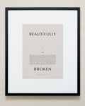 Bryan Anthonys Home Decor Purposeful Prints Beautifully Broken Iconic Framed Print Black Frame Tan Art 20x24