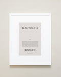 Bryan Anthonys Home Decor Purposeful Prints Beautifully Broken Iconic Framed Print White Frame Tan Art 16x20