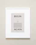 Bryan Anthonys Purposeful Prints Begin Again Iconic Framed Print White With Tan 16x20