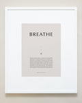 Bryan Anthonys Home Decor Purposeful Prints Breathe Iconic Framed Print Tan Art With White Frame  20x24