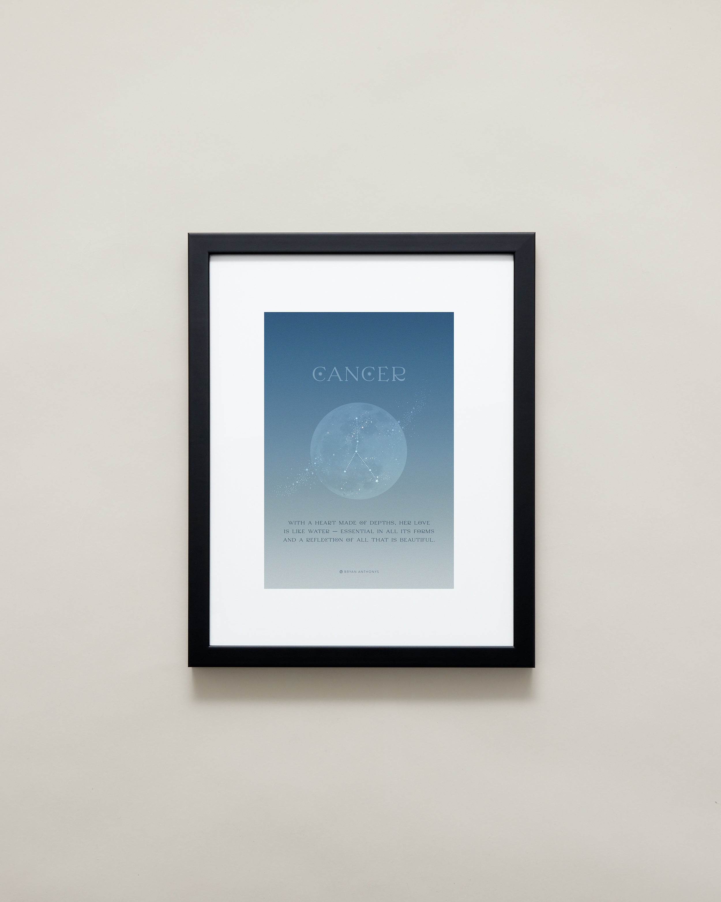 Bryan Anthonys Cancer Zodiac Framed Print Moon Graphic Print Black Frame 11x14