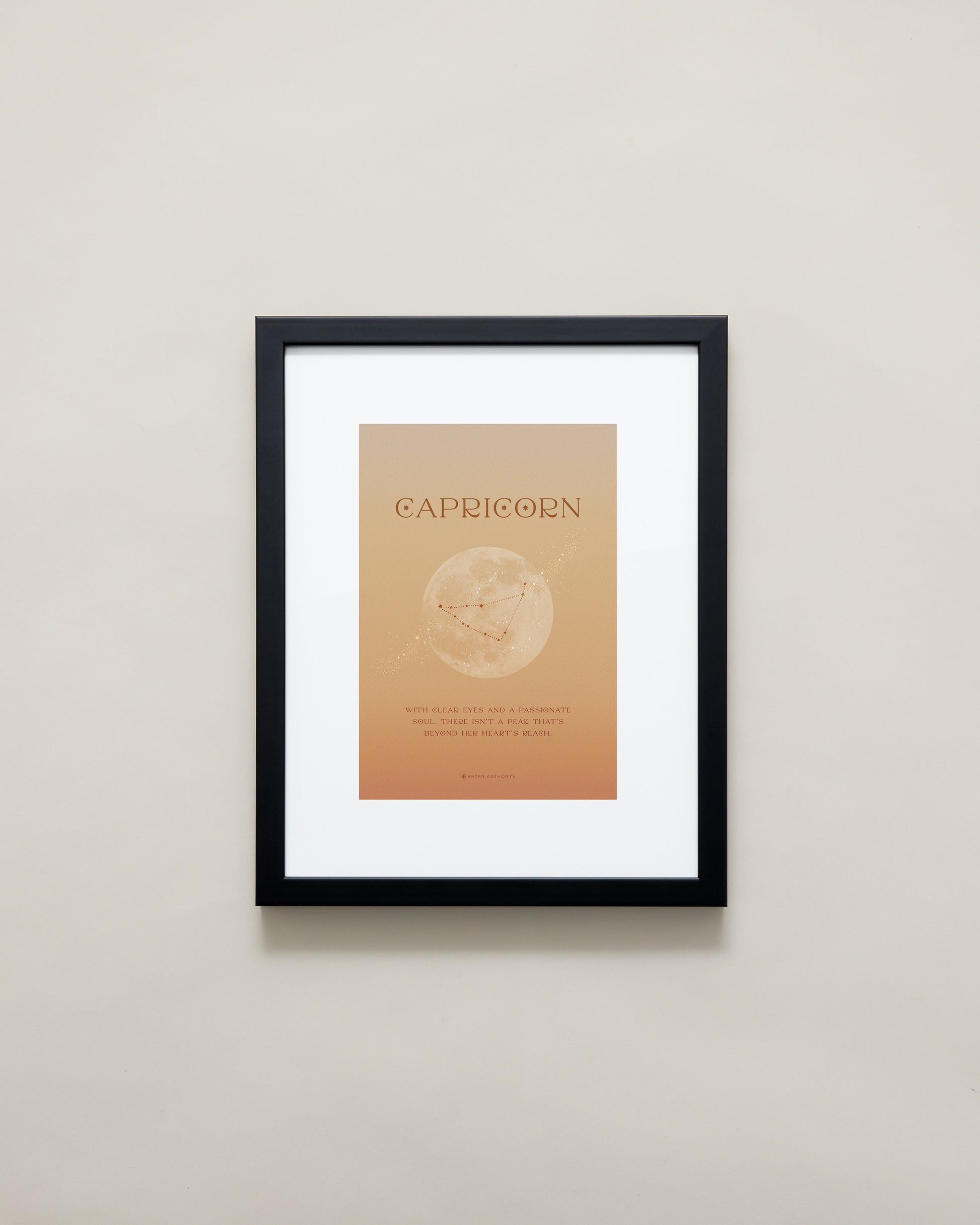 Capricorn Zodiac Moon Framed Print showcase