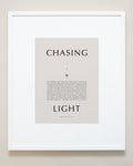 Bryan Anthonys Home Decor Purposeful Prints Chasing Light Iconic Framed Print Tan Art with White Frame 20x24