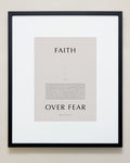 Bryan Anthonys Home Decor Purposeful Prints Faith Over Fear Iconic Framed Print Tan Art Black Frame 20x24