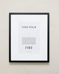 Bryan Anthonys Home Decor Purposeful Prints Find Your Fire Iconic Framed Print Gray Art with Black Frame 16x20