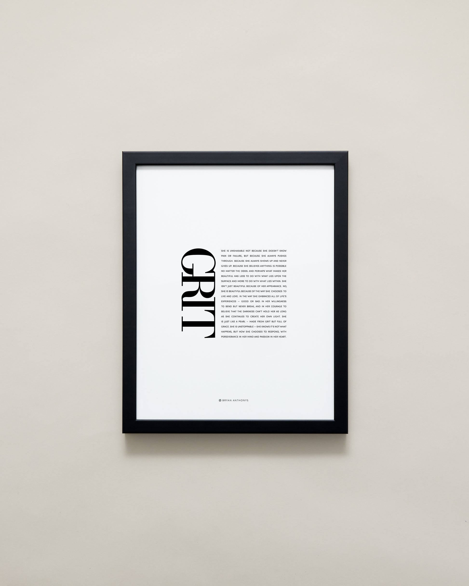 Bryan Anthonys Home Decor Framed Print Grit Frame Black 11x14