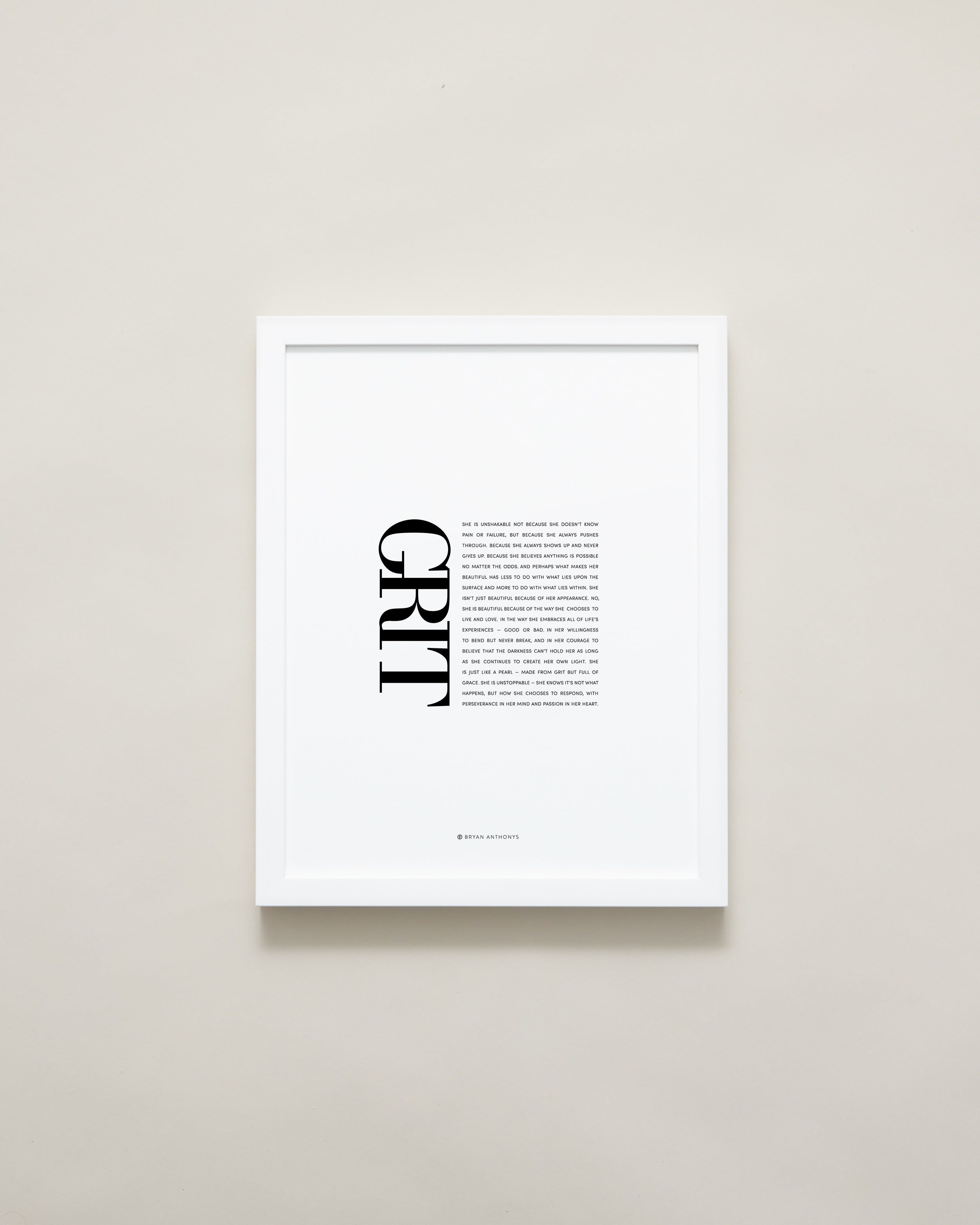 Bryan Anthonys Home Decor Framed Print Grit Frame White 11x14