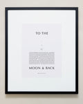 Bryan Anthonys Home Decor Framed Print To The Moon & Back Black Frame w/ Gray 20x24