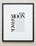 Bryan Anthonys Home Decor Framed Print To The Moon & Back Frame Black 20x24