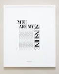 Bryan Anthonys Home Decor Purposeful Prints Framed Wall Art You Are My Sunshine White Frame 20x24