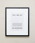 Bryan Anthonys Home Decor Framed Print You Are My Sunshine Black / Gray / 16x20
