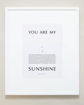 Bryan Anthonys Home Decor Framed Print You Are My Sunshine White / Gray / 20x24