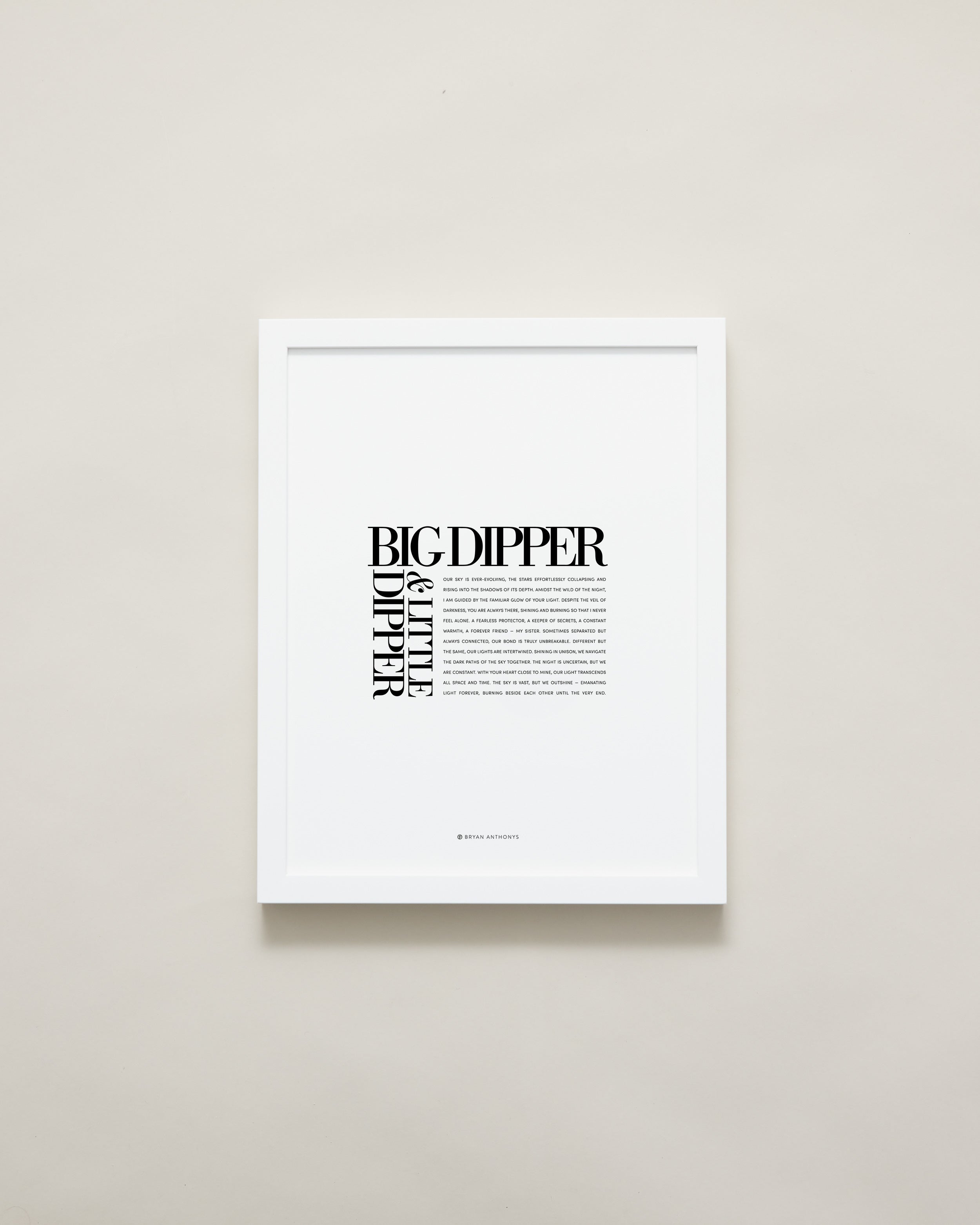 Bryan Anthonys Home Decor Big Dipper & Little Dipper Editorial Framed Print White Frame 11x14