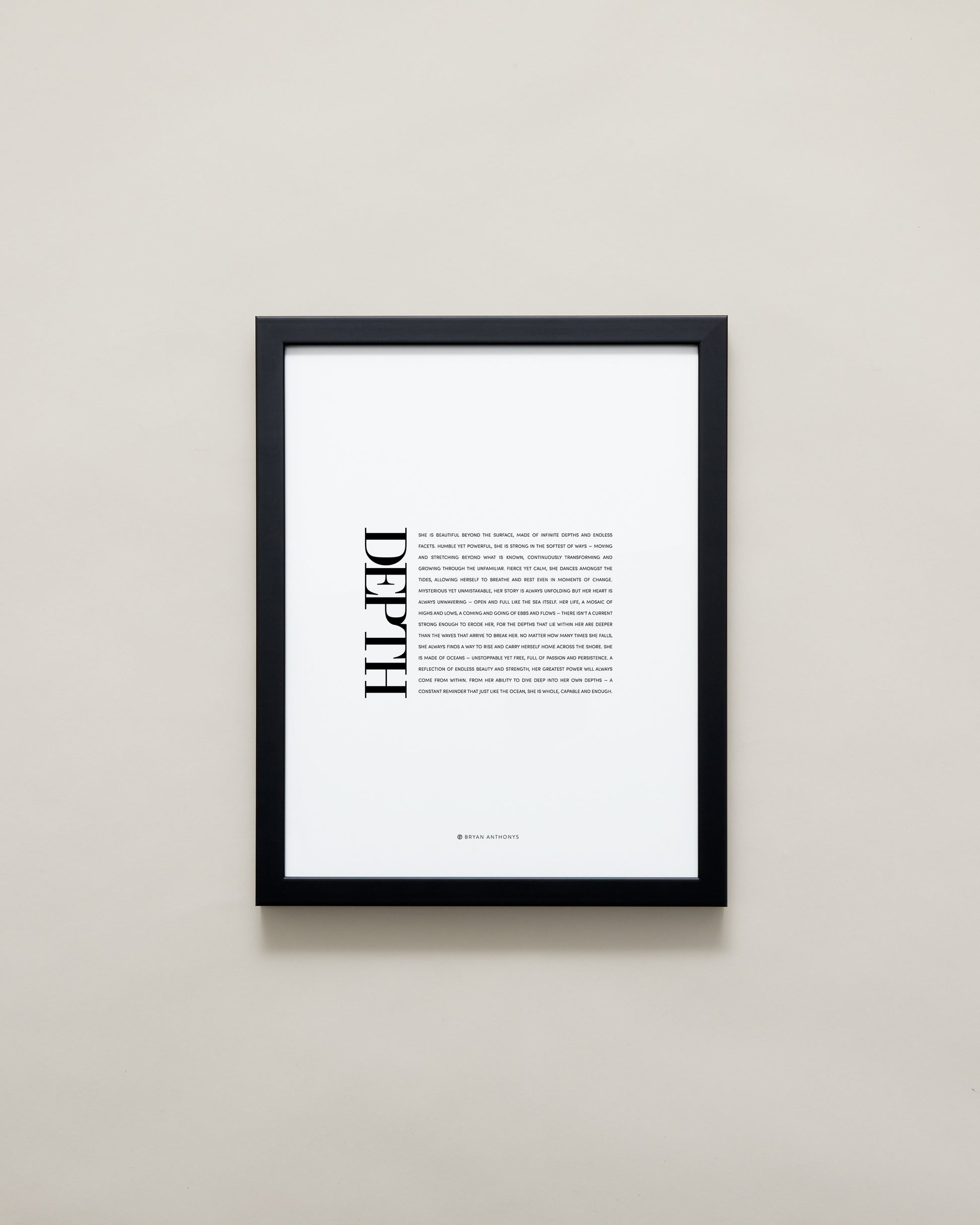 Bryan Anthonys Home Decor Purposeful Prints Depth Editorial Framed Print Black Frame 11x14