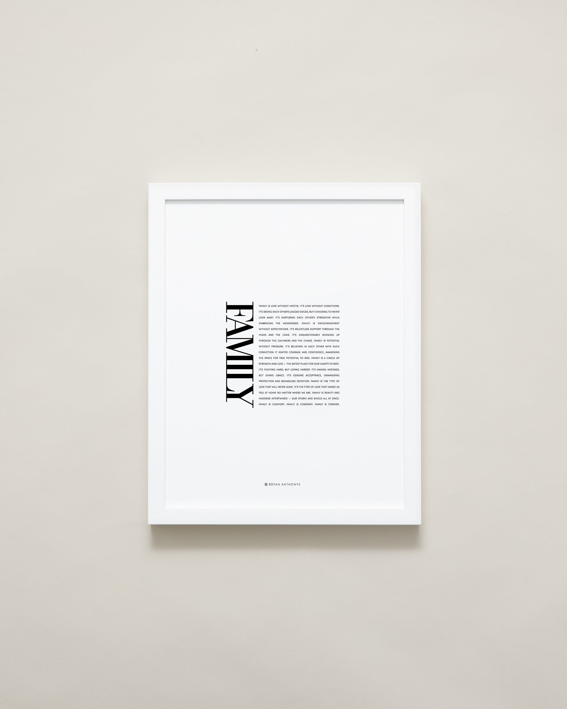 Bryan Anthonys Home Decor Family Editorial Framed Print White Frame 11x14 