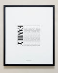 Bryan Anthonys Home Decor Family Editorial Framed Print Black Frame 20x24