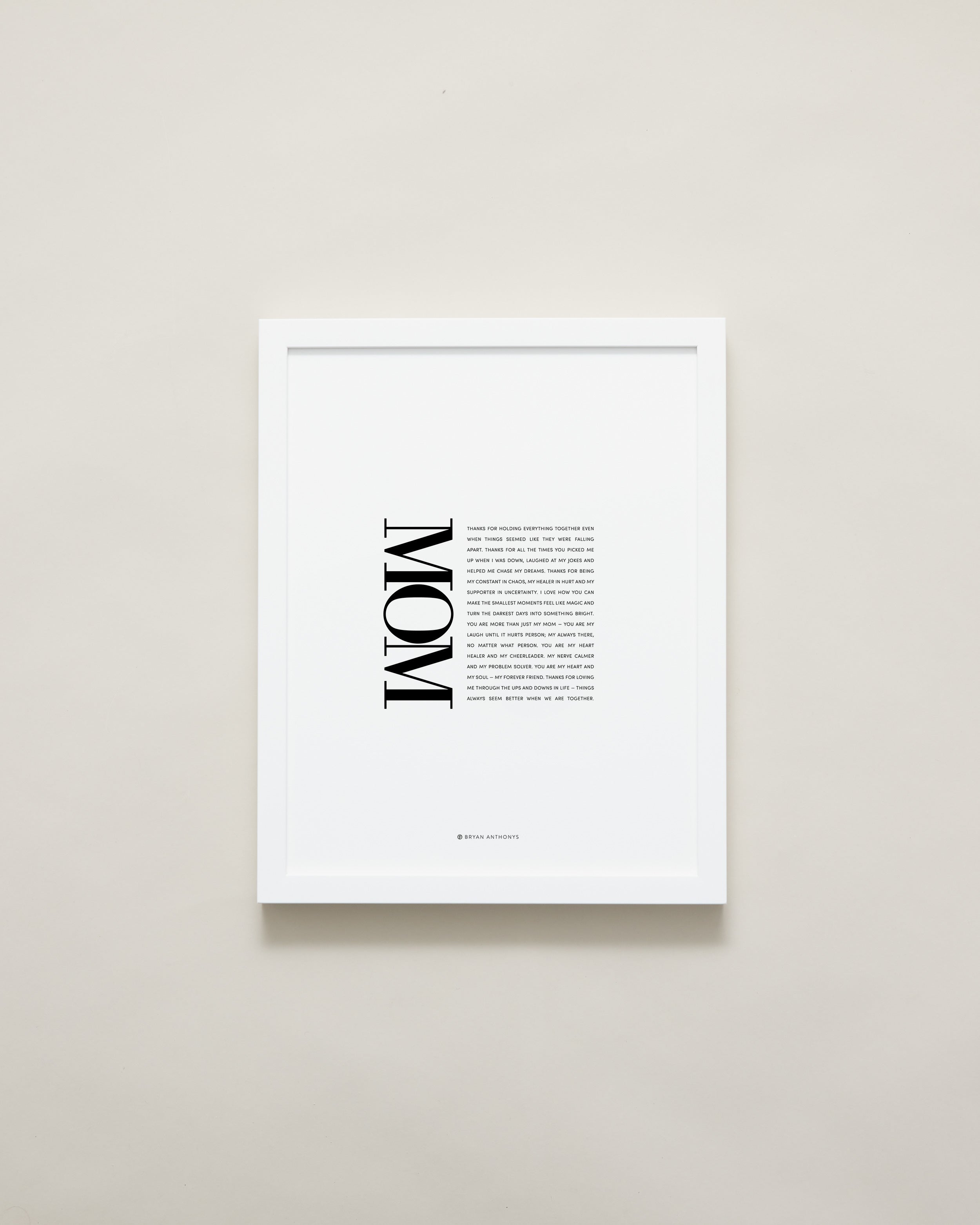 Bryan Anthonys Home Decor Mom Editorial Framed Print White Frame 11x14