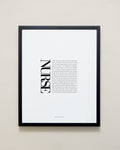 Bryan Anthonys Home Decor Purposeful Prints Nurse Editorial Framed Print Black 16x20
