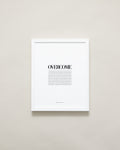 Bryan Anthonys Home Decor Purposeful Prints Overcome Editorial Framed Print White 11x14
