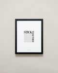 Bryan Anthonys Home Decor Purposeful Prints Stick Together Editorial Framed Print Black 11x14