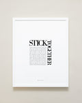 Bryan Anthonys Home Decor Purposeful Prints Stick Together Editorial Framed Print White 16x20