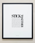 Bryan Anthonys Home Decor Purposeful Prints Stick Together Editorial Framed Print Black 20x24
