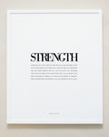 Bryan Anthonys Home Decor Purposeful Prints Strength Editorial Framed Print White Frame 20x24