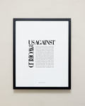 Bryan Anthonys Home Decor Us Against The World Editorial Framed Print Black Frame 16x20