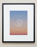 Bryan Anthonys Gemini Zodiac Moon Framed Graphic Print Black Frame 20x24