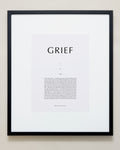 Bryan Anthonys Home Decor Purposeful Prints Grief Iconic Framed Print Gray Art With Black Frame 20x24