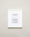 Bryan Anthonys Home Decor Purposeful Prints Highs and Lows Iconic Framed Print White with Gray 11x14
