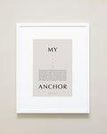 Bryan Anthonys Home Decor Purposeful Prints My Anchor Iconic Framed Print Tan Art With White Frame 16x20