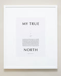 Bryan Anthonys Home Decor My True North Framed Print 20x24 White with Gray