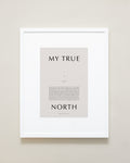 Bryan Anthonys Home Decor Purposeful Prints My True North Iconic Framed Print Tan Art With White Frame 16x20