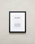 Bryan Anthonys Home Decor Purposeful Prints Nurse Iconic Framed Print Gray Art With Black Frame 11x14