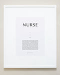 Bryan Anthonys Home Decor Purposeful Prints Nurse Iconic Framed Print Gray Art With White Frame 20x24