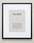 Bryan Anthonys Home Decor Purposeful Prints Nurse Iconic Framed Print Tan Art With Black Frame 20x24
