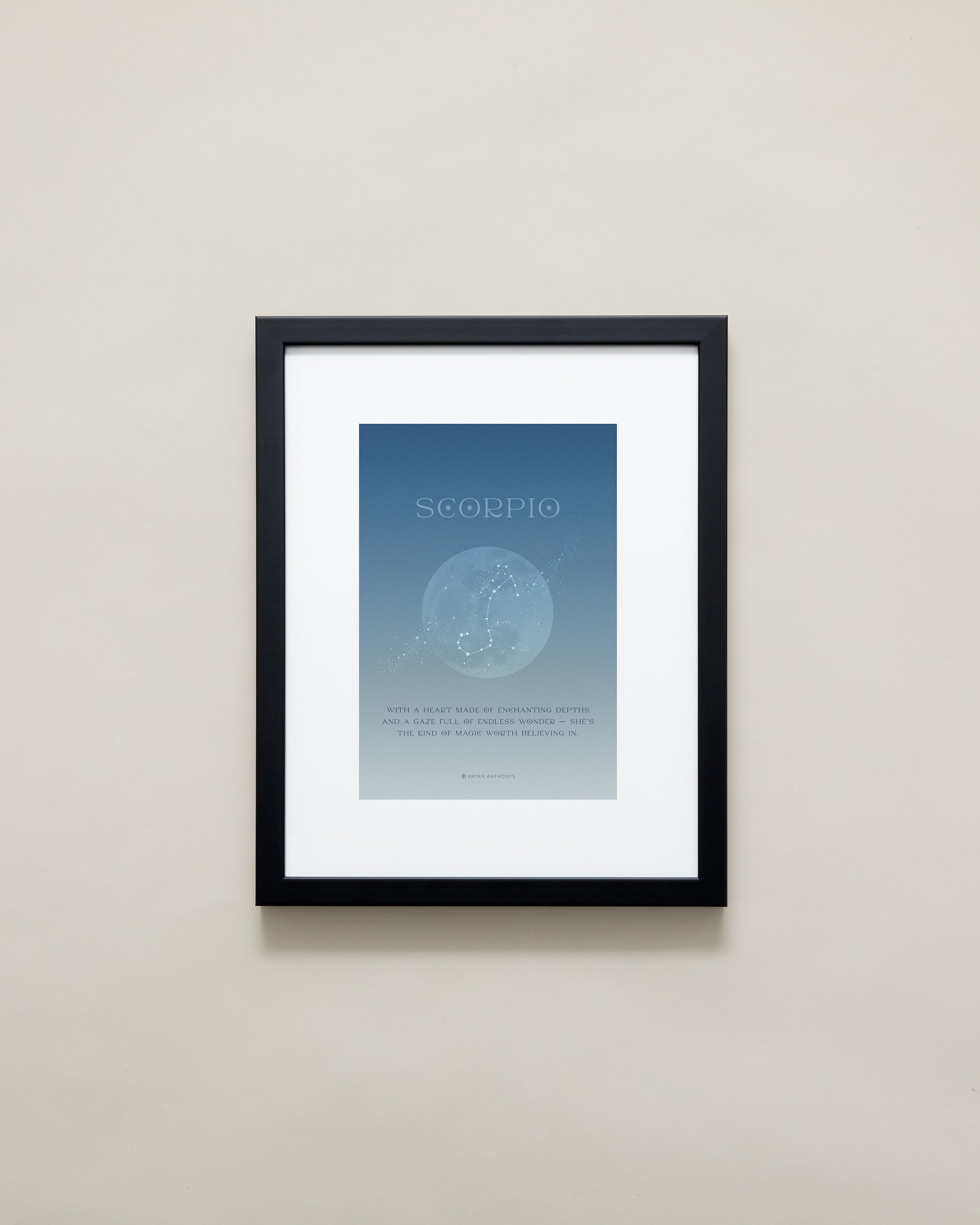 Bryan Anthonys Scorpio Zodiac Moon Framed Print Black Frame 11x14