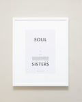 Bryan Anthonys Home Decor Purposeful Prints Soul Sisters Iconic Framed Print Gray Art with White Frame 16x20