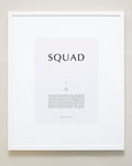 Bryan Anthonys Home Decor Purposeful Prints Squad Iconic Framed Print Gray Art White Frame 20x24