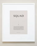 Bryan Anthonys Home Decor Purposeful Prints Squad Iconic Framed Print Tan Art White Frame 20x24
