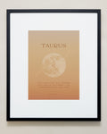 Bryan Anthonys Taurus Zodiac Moon Graphic Framed Print Black Frame 20x24