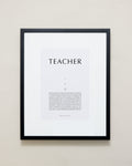 Bryan Anthonys Home Decor Purposeful Prints Teacher Iconic Framed Print Gray Art with Black Frame 16x20