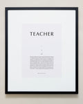 Bryan Anthonys Home Decor Purposeful Prints Teacher Iconic Framed Print Gray Art with Black Frame 20x24