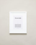 Bryan Anthonys Home Decor Purposeful Prints Teacher Iconic Framed Print Gray Art with White Frame 11x14