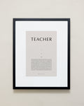 Bryan Anthonys Home Decor Purposeful Prints Teacher Iconic Framed Print Tan Art with Black Frame 16x20