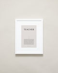 Bryan Anthonys Home Decor Purposeful Prints Teacher Iconic Framed Print Tan Art with White Frame 11x14