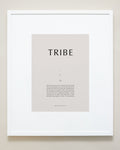 Bryan Anthonys Home Decor Purposeful Prints Tribe Iconic Framed Print Tan Art with White Frame 20x24